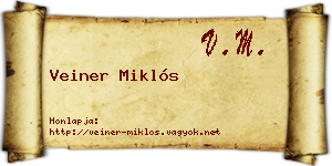 Veiner Miklós névjegykártya