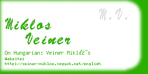 miklos veiner business card